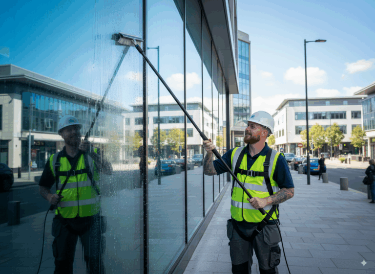 Luke Miles from Surrey Power wash Clean Windows in cobham